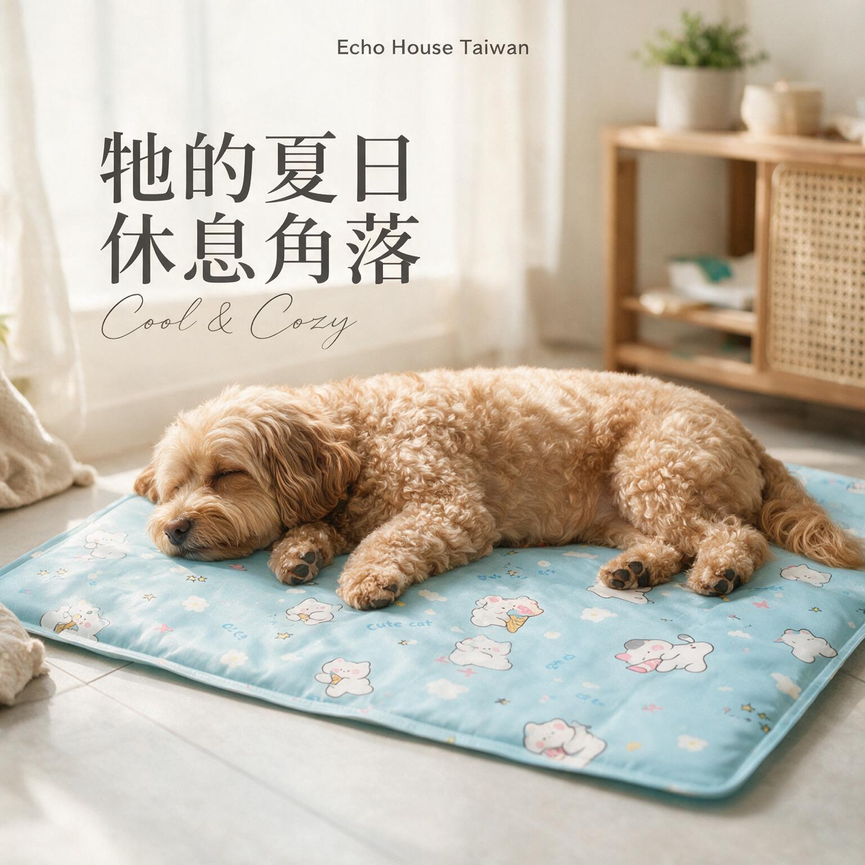 卡通寵物涼感冰墊：使用情境