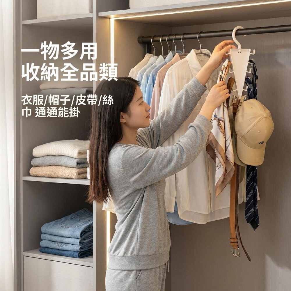 V型雙邊12鉤收納掛架