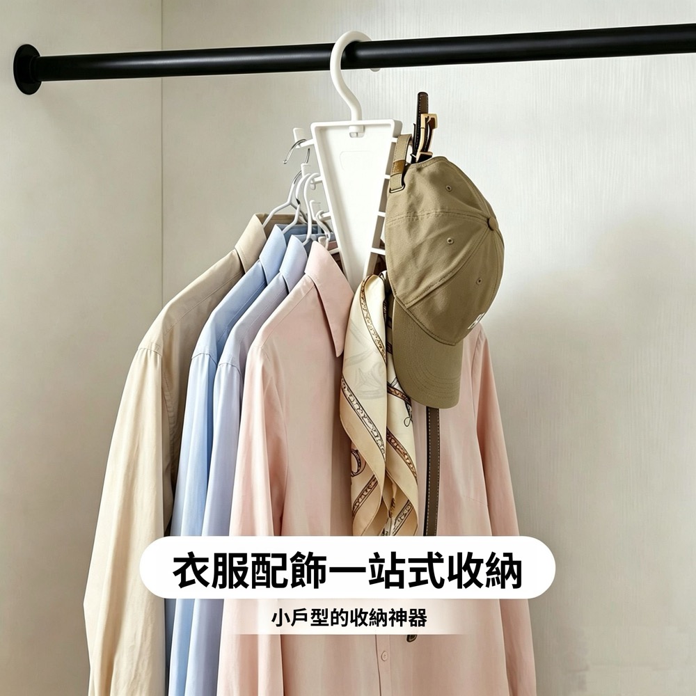 V型雙邊12鉤收納掛架：商品實拍